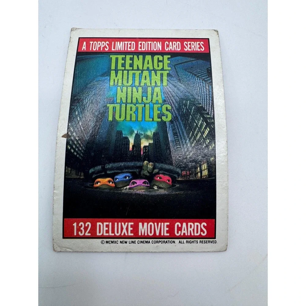 Vintage 1990 Topps Teenage Mutant Ninja Turtles Movie Trading Cards Lot - Picture 4 of 7